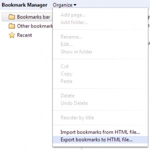Export Bookmarks Chrome Step2