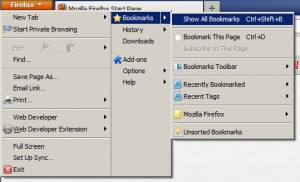 Export Bookmarks FireFox Step1